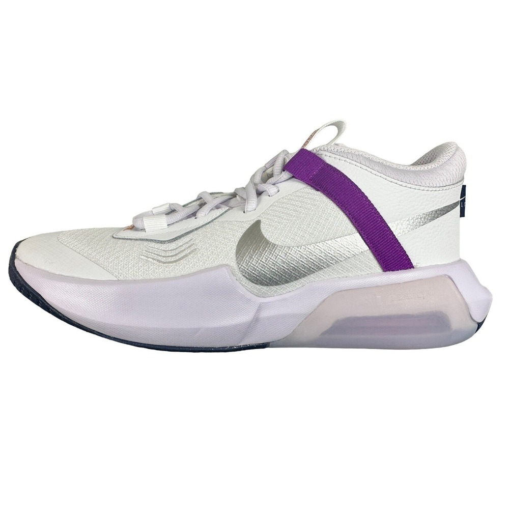Nike Air Zoom Crossover White Purple Basketball Shoes Girls Women's Size 7Y